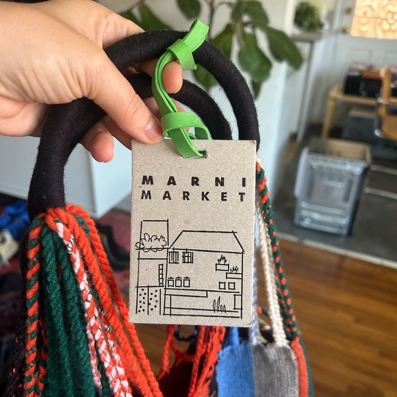 MARNI STRIPED HAMMOCK TOTE BAG - Picture 4 of 5